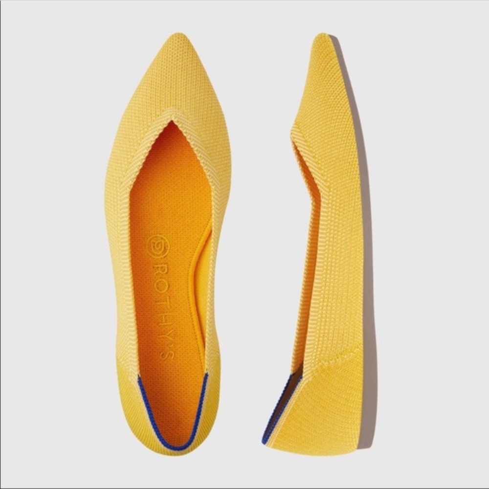 Rothy’s points sunshine yellow